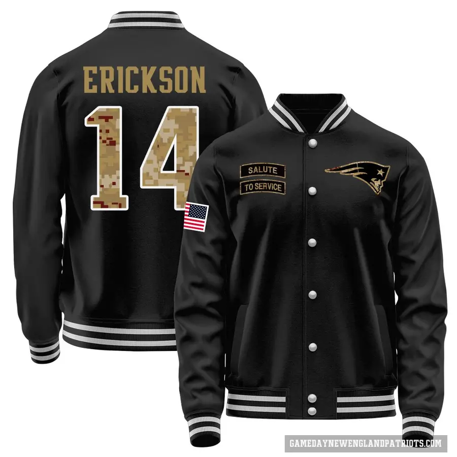 Men's ＃14 Alex Erickson New England Patriots Black Salute to Service Sideline Performance Jacket