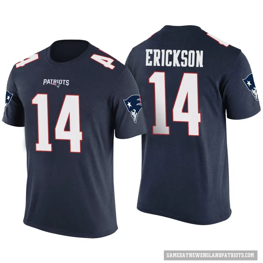 Men's ＃14 Alex Erickson New England Patriots Navy Color Rush T-Shirt