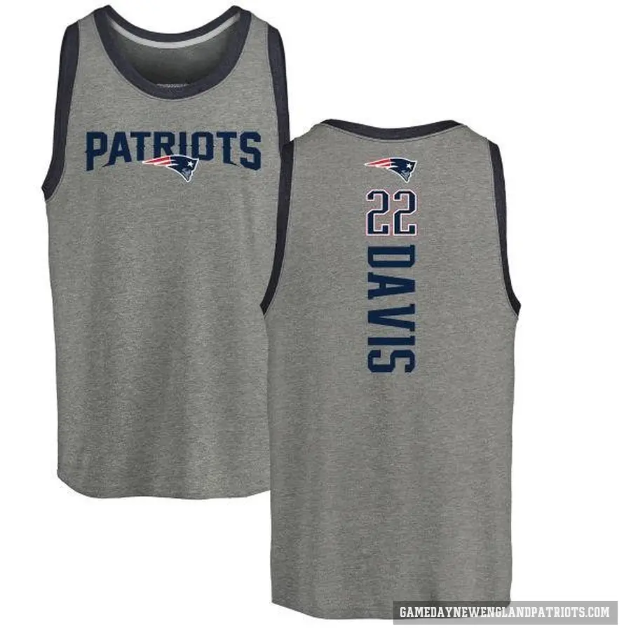 Men's ＃22 Cody Davis New England Patriots Ash Backer Tank Top