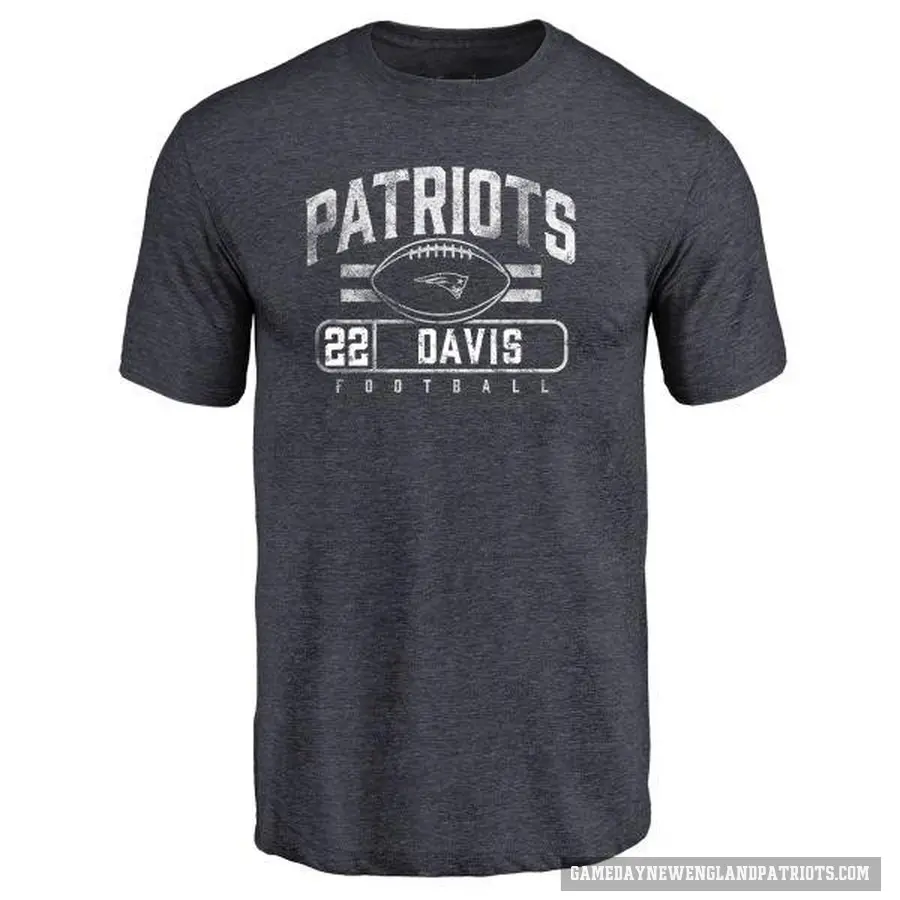 Men's ＃22 Cody Davis New England Patriots Navy Flanker T-Shirt