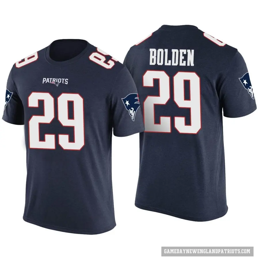 Men's ＃29 Isaiah Bolden New England Patriots Navy Color Rush T-Shirt