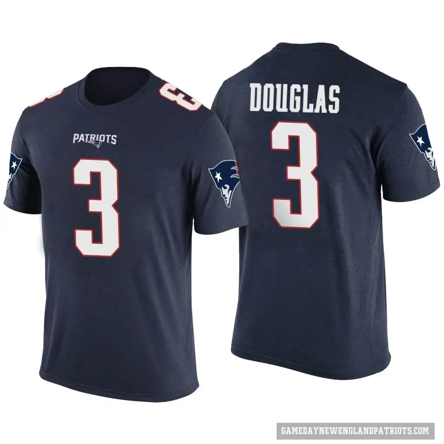 Men's ＃3 Demario Douglas New England Patriots Navy DeMario Douglas Color Rush T-Shirt