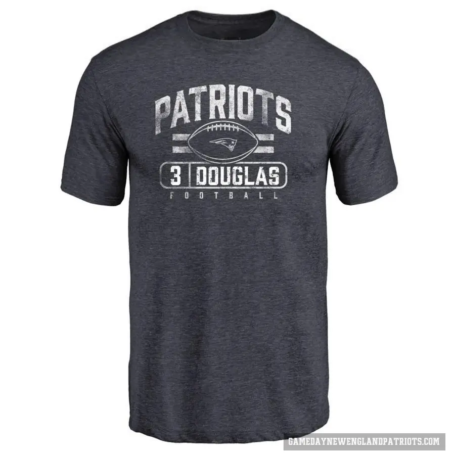 Men's ＃3 Demario Douglas New England Patriots Navy DeMario Douglas Flanker T-Shirt