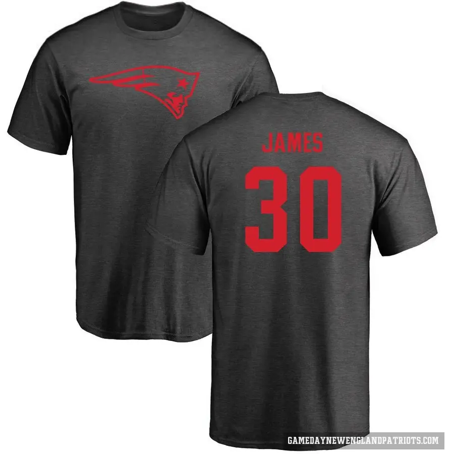 Men's ＃30 DJ James New England Patriots Ash One Color T-Shirt