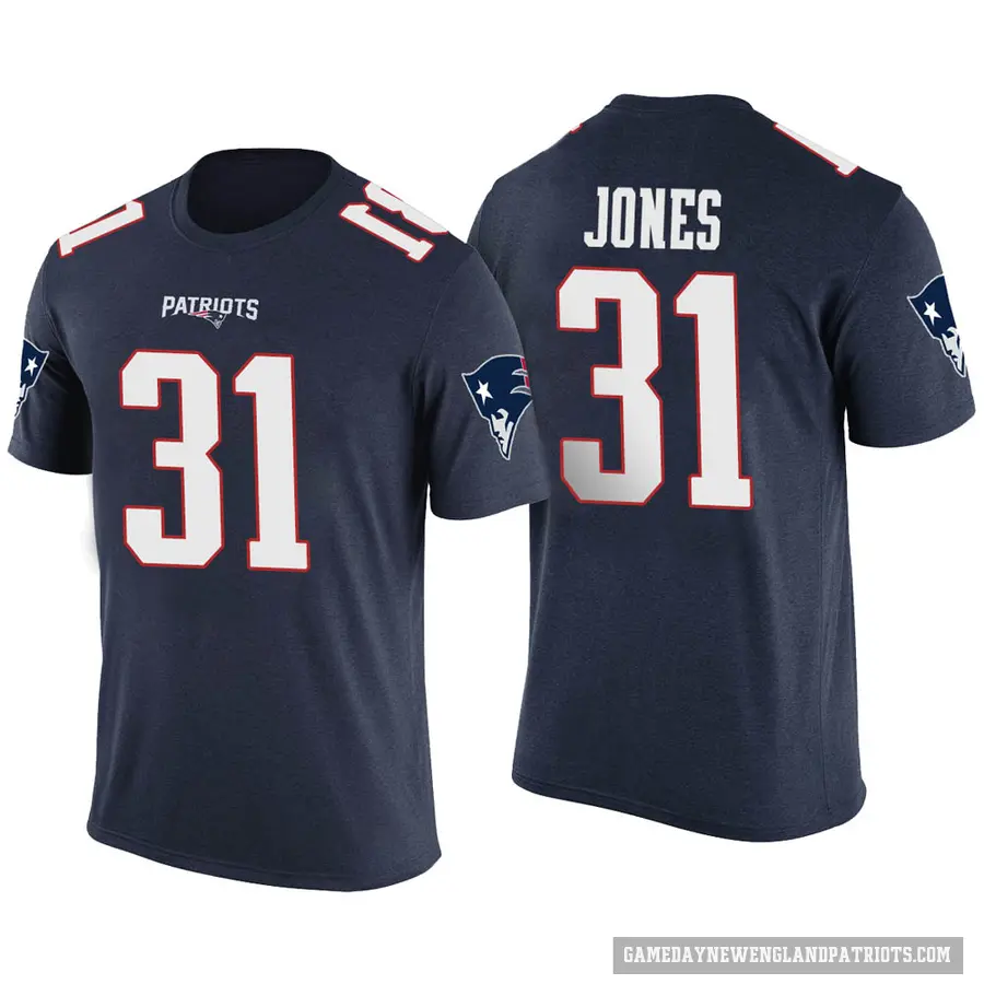 Men's ＃31 Jonathan Jones New England Patriots Navy Color Rush T-Shirt