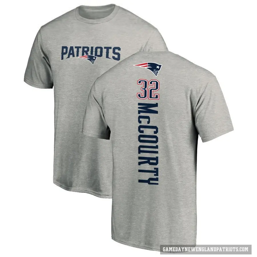 Men's ＃32 Devin McCourty New England Patriots Ash Backer T-Shirt