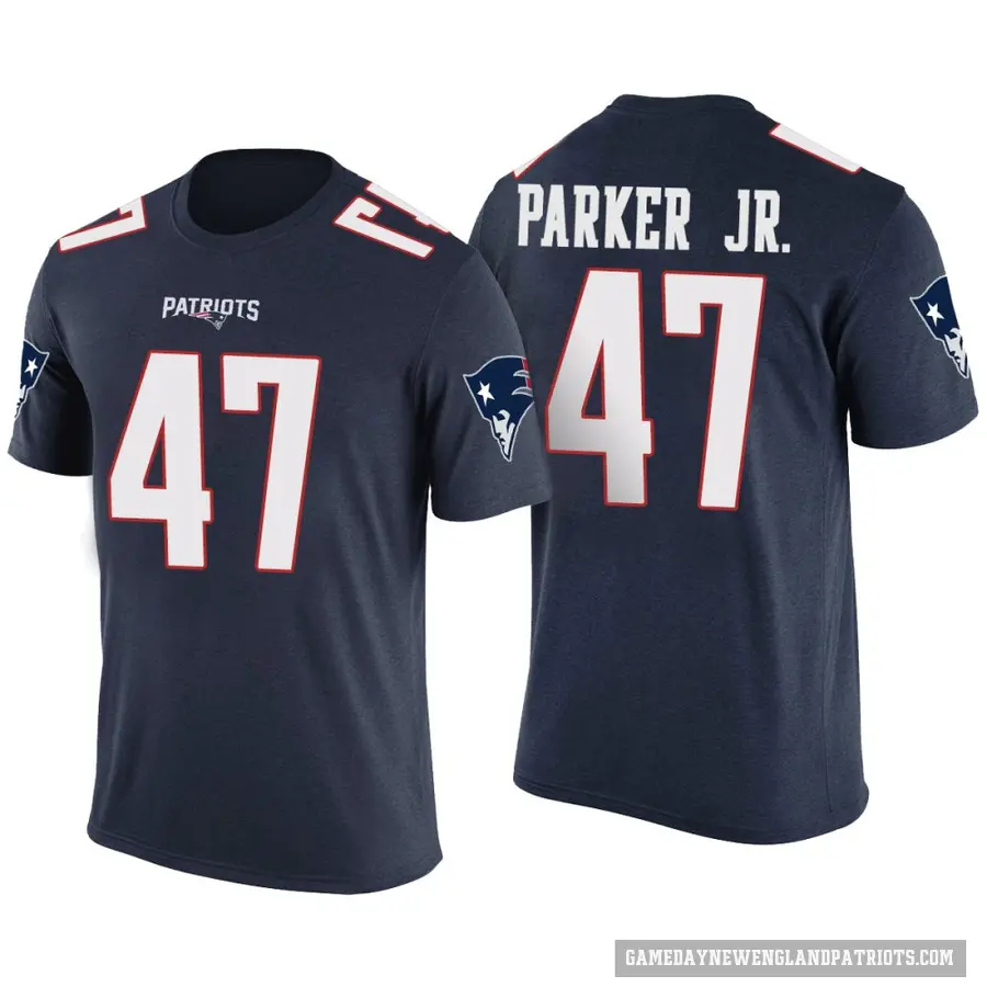 Men's ＃47 Andrew Parker Jr. New England Patriots Navy Color Rush T-Shirt