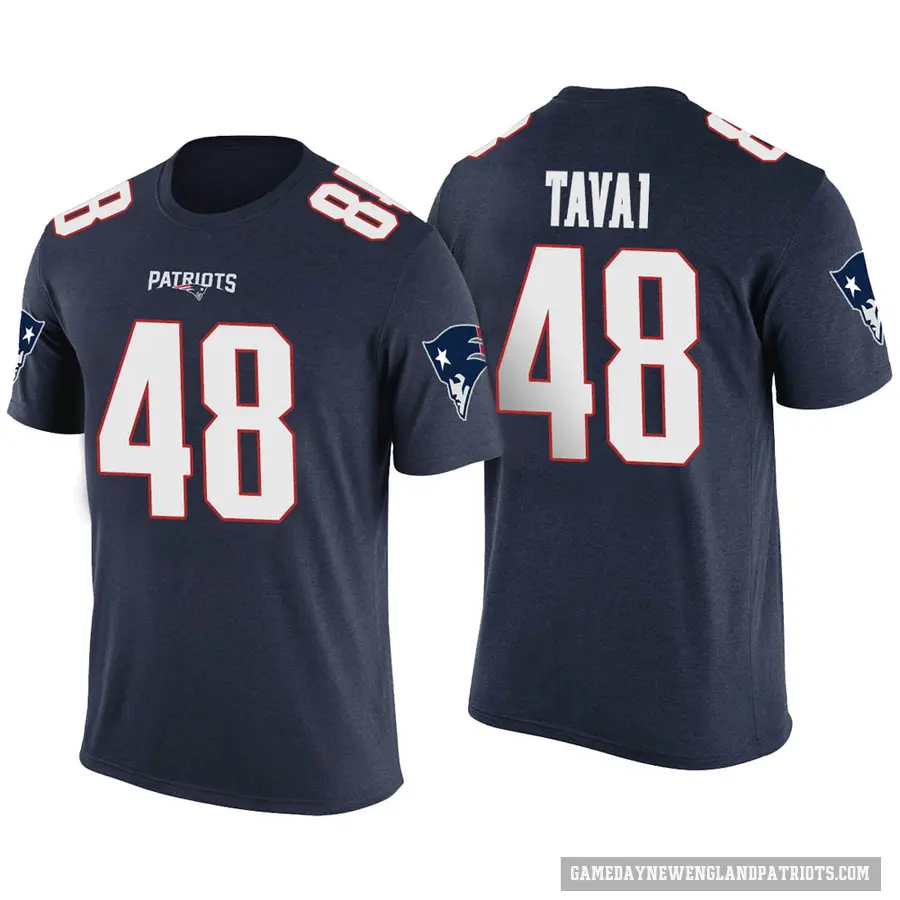 Men's ＃48 Jahlani Tavai New England Patriots Navy Color Rush T-Shirt