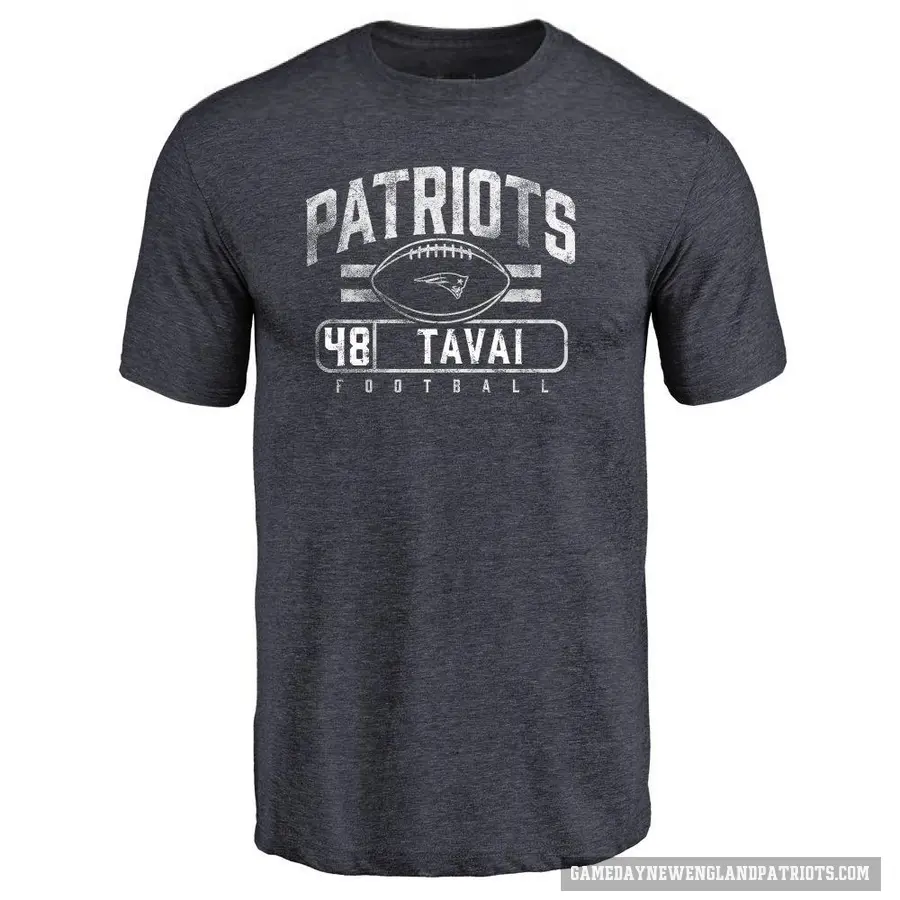 Men's ＃48 Jahlani Tavai New England Patriots Navy Flanker T-Shirt