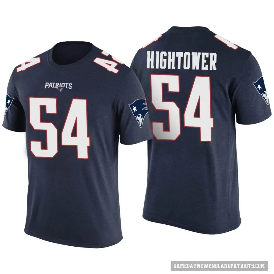 Men's ＃54 Dont'a Hightower New England Patriots Navy Color Rush T-Shirt