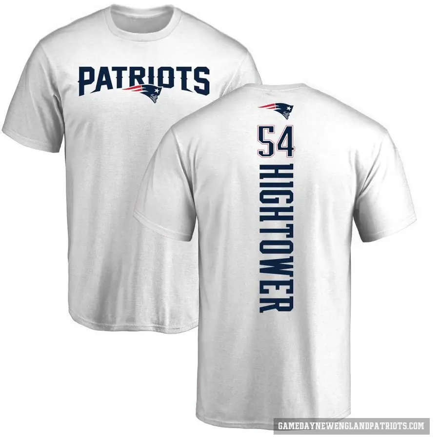 Men's ＃54 Dont'a Hightower New England Patriots White Backer T-Shirt