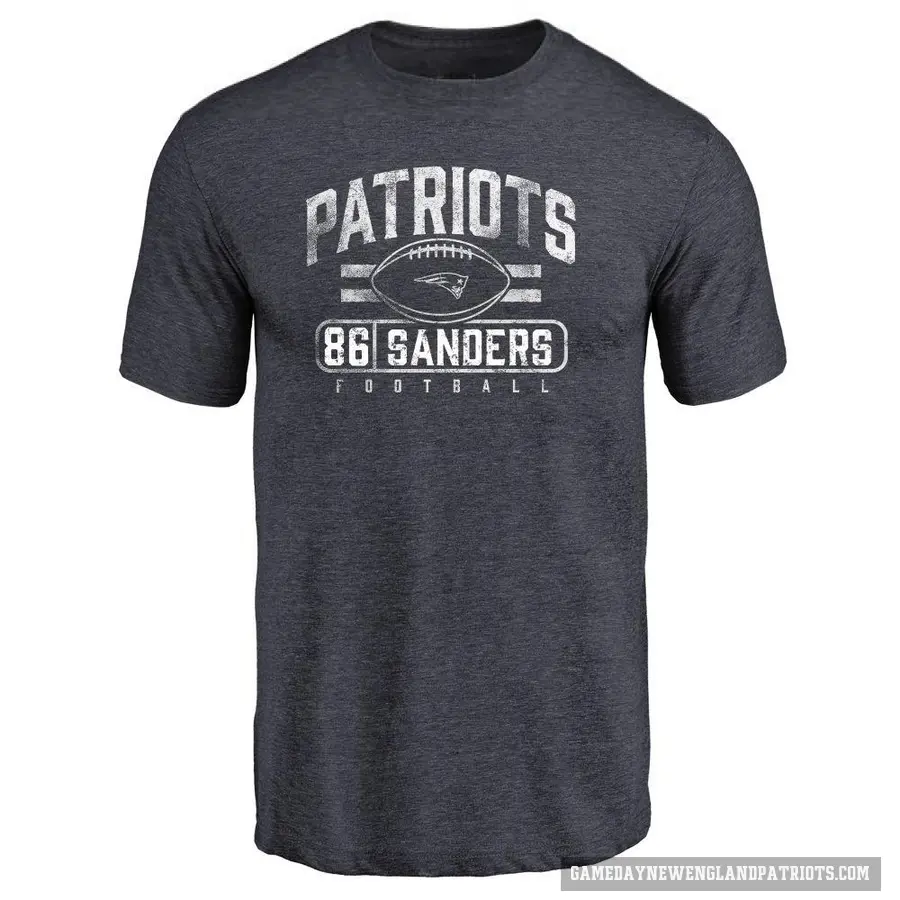 Men's ＃86 Braylon Sanders New England Patriots Navy Flanker T-Shirt