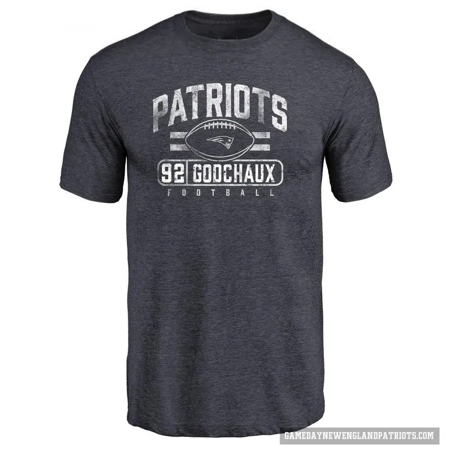 Men's ＃92 Davon Godchaux New England Patriots Navy Flanker T-Shirt