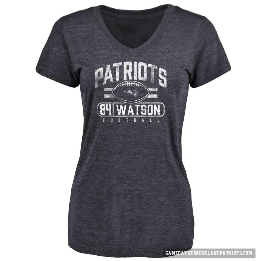 Women's ＃84 Benjamin Watson New England Patriots Navy Flanker T-Shirt