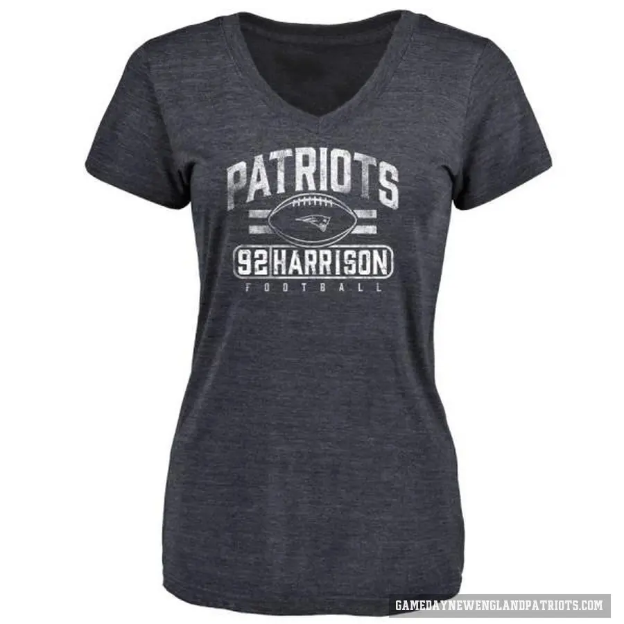 Women's ＃92 James Harrison New England Patriots Navy Flanker T-Shirt