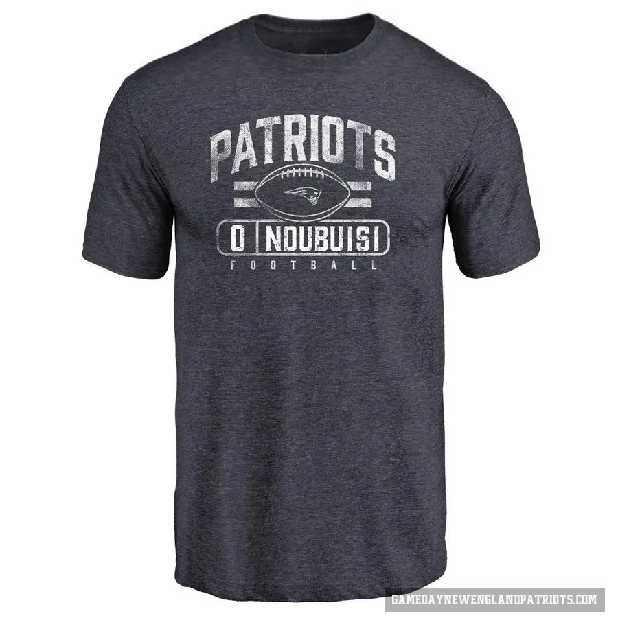 Youth ＃0 Haggai Ndubuisi New England Patriots Navy Flanker T-Shirt