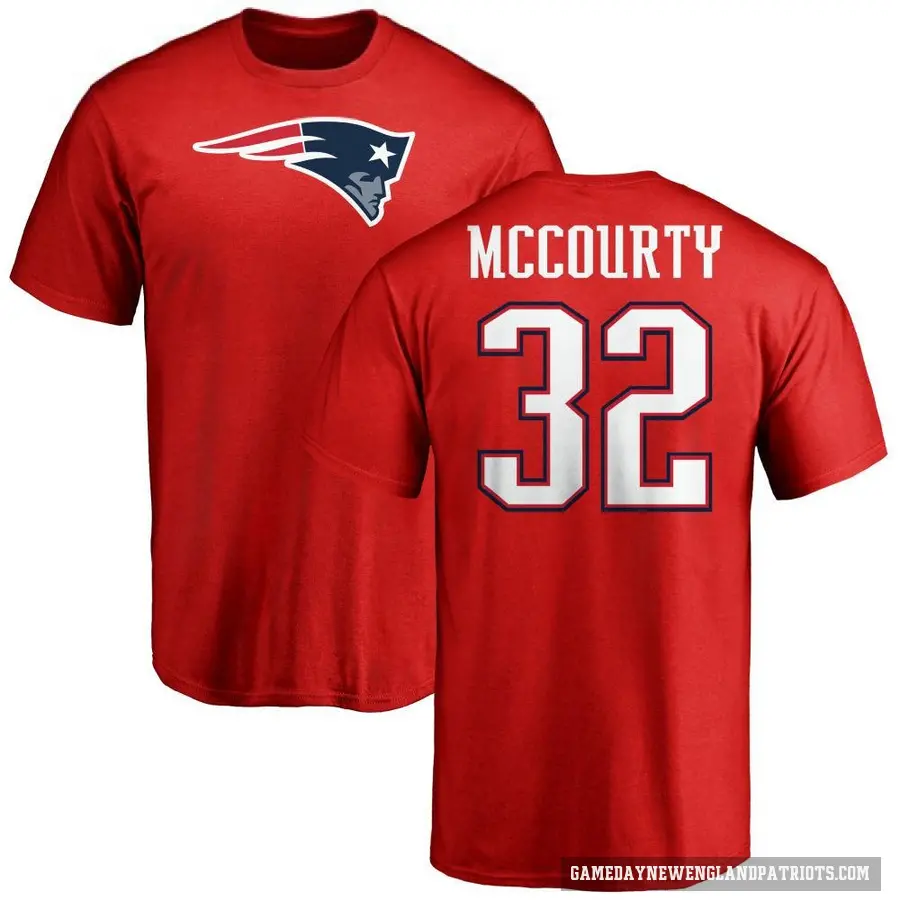 Youth ＃32 Devin McCourty New England Patriots Red Logo T-Shirt